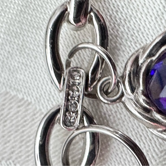 Handmade Charm Bracelet Repurposed Silver Tone Chain 4343 - Picture 4 of 12